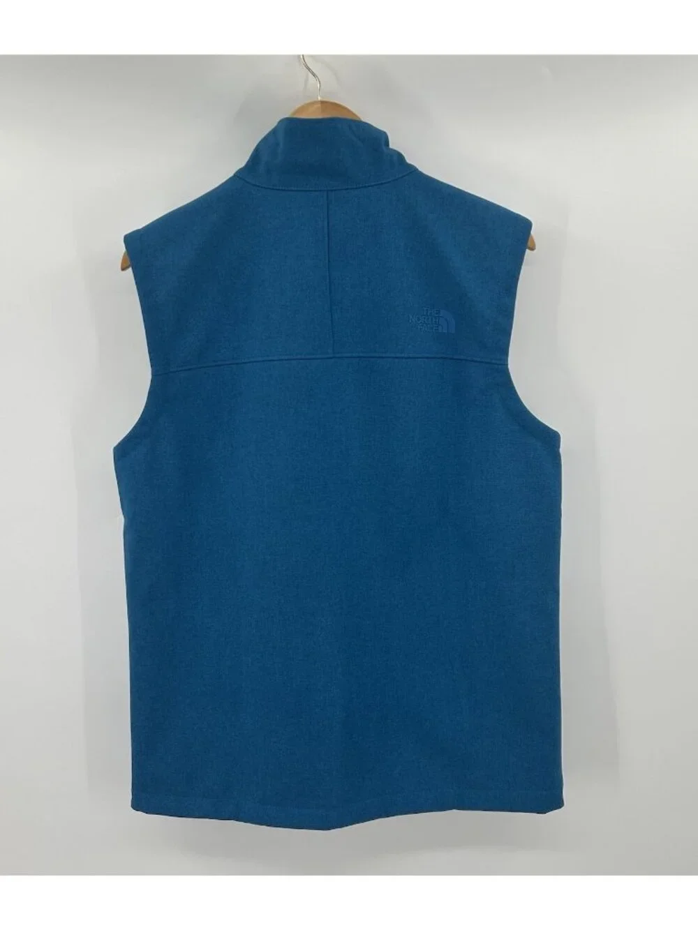 The North Face Apex Bionic Softshell Vest Lined Gilet Mens Medium Pockets Blue